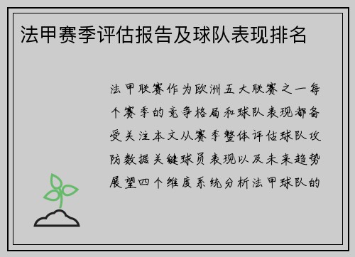 法甲赛季评估报告及球队表现排名